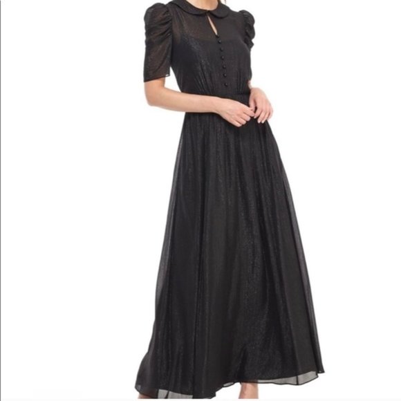 Gal Meets Glam Dresses & Skirts - NWT Gal Meets Glam Jolene Black Shimmer Maxi Size 4